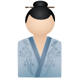 Kimono women blue ɫձͷŮ
